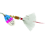 Mepps Aglia In-Line Spinner, 1/6 oz, Dressed Treble Hook, Rainbow Trout Blade &amp; White Tail, B2ST RBT-W
