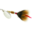 Mepps Aglia In-Line Spinner, 1/6 oz, Dressed Treble Hook, Silver Blade &amp; Brown Tail, B2ST S-BR
