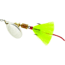 Mepps Aglia In-Line Spinner, 1/6 oz, Dressed Treble Hook, Silver Blade &amp; Yellow Tail, B2ST S-Y
