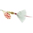 Mepps Aglia In-Line Spinner, 1/6 oz, Dressed Treble Hook, Silver/Red Dot Blade/White Tail, B2ST SRD-W
