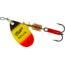 Mepps Aglia In-Line Spinner 1/6 oz, Plain Treble Hook Black/Yellow/Red Blade, B2 BKYR