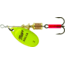 Mepps Aglia In-Line Spinner 1/6 oz, Plain Treble Hook Chartreuse &amp; Platinum Blade, B2 CHP