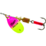 Mepps Aglia In-Line Spinner 1/6 oz, Plain Treble Hook, Hot Pink &amp; Chartreuse Blade, B2 HPC