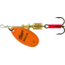 Mepps Aglia In-Line Spinner 1/6 oz, Plain Treble Hook, Orange &amp; Platinum Blade, B2 OP