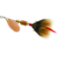 Mepps Aglia In-Line Spinner, 1/8 oz, Dressed Treble Hook, Gold Blade &amp; Brown Tail, B1ST G-BR