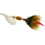 Mepps Aglia In-Line Spinner, 1/8 oz, Dressed Treble Hook, Silver Blade &amp; Brown Tail, B1ST S-BR