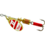 Mepps Aglia In-Line Spinner 1/8 oz, Plain Treble Hook Gold/Red/White Blade, B1 G/RW