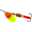Mepps Aglia In-Line Spinner 1/8 oz, Plain Treble Hook, Hot Orange &amp; Chartreuse Blade, B1 HOC