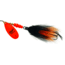 Mepps Aglia Tandem In-Line Bucktail Spinner, 6in, 7/8 oz, Treble Hook, Hot Orange Blade with Black & Orange Tail, BT5 HO-BO