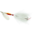 Mepps Aglia Tandem In-Line Bucktail Spinner, 6in, 7/8 oz Treble Hook, Silver Blade with White Tail, BT5 S-W