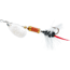 Mepps Aglia Ultra Lites In-Line Spinner, 1/18 oz, Single Hook, Silver Blade with Black Tail, B00W S-BK