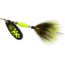 Mepps Black Fury In-Line Spinner, 1/3 oz, Dressed Treble Hook, Chartreuse Dot Blade with Gray &amp; Chartreuse Tail, BF4T CH