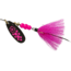 Mepps Black Fury In-Line Spinner, 1/3 oz, Dressed Treble Hook, Pink Dot Blade with Pink Tail, BF4T PK