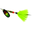 Mepps Black Fury In-Line Spinner, 1/4 oz, Dressed Treble Hook, Hot Firetiger Blade with Chartreuse Tail, BF3T HFT