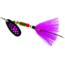 Mepps Black Fury In-Line Spinner, 1/4 oz, Dressed Treble Hook, Pink Dot Blade with Pink Tail, BF3T PK