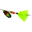 Mepps Black Fury In-Line Spinner, 1/6 oz, Dressed Treble Hook, Hot Firetiger Blade with Chartreuse Tail, BF2T HFT
