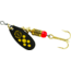 Mepps Black Fury In-Line Spinner, 1/6 oz, Plain Treble Hook Black with Yellow Dots, BF2 Y