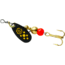 Mepps Black Fury Ultra Lites In-Line Spinner, 1/18 oz, Plain Treble Hook, Yellow Dots, BF00 Y