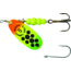 Mepps Comet TRU-V In-Line Spinner, 1/2 oz, Plain Treble Hook, Firetiger &amp; Black Dots, CTV5TP TFTBK