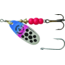 Mepps Comet TRU-V In-Line Spinner, 1/3 oz, Plain Treble Hook, Rainbow Trout &amp; Black Dots, CTV4TP TRTBK