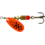 Mepps Comet TRU-V In-Line Spinner, 1/6 oz, Plain Treble Hook Orange &amp; Black Dots, CTV2 TOBK