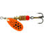 Mepps Comet TRU-V In-Line Spinner, 1/8 oz, Plain Treble Hook Orange &amp; Black Dots, CTV1 TOBK