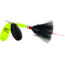Mepps Double Blade Aglia In-Line Spinner, 11/16 oz Dressed Treble, Hot Chartreuse/Black Blades/Black Tail, BD5THCBK-BK