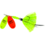 Mepps Double Blade Aglia In-Line Spinner, 11/16 oz Dressed Treble, Hot Chartreuse/Hot Orange Blades/Chartreuse Tail, BD5THCHO-CH
