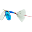 Mepps Double Blade Aglia In-Line Spinner, 11/16 oz, Dressed Treble, Silver/Blue Platinum Blades/White Tail, BD5TSBLP-W