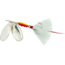 Mepps Double Blade Aglia In-Line Spinner, 11/16 oz, Dressed Treble, Silver/Silver Blades/White Tail, BD5TS2-W