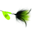 Mepps Magnum Musky Killer In-Line Spinner, Dressed Treble, Hot Chartreuse Blade With Black &amp; Chartreuse, 6in, 1 1/4oz, MBM HC-BC
