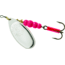 Mepps Trophy In-Line Spinner, 1/2 oz, Fluorescent Pink Body with Silver Blade, Treble Hook, 1 per Pack, Size #5 Blade, TSB5TP PK-S