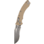 Microtech Amphibian Ram-Lok Apoc Part Serrate Fluted G10 3.875in Folding Knife, Tan, 137RL-11APFLGTTA
