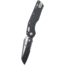 Microtech MSI Black SE Part Serrate Fluted G-10 3.88in Folding Knife, Black, 210-2FLGTBK