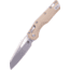 Microtech MSI S/E Fluted G-10 Stonewash Partial Serrated 3.88in Folding Knife, Tan, 210-11FLGTTA