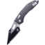 Microtech Stitch Ram Lok S/E Black Full Serrate Fluted G-10 3.71in Folding Knife, Black, 169RL-3FLGTBK
