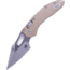 Microtech Stitch S/E Ram - Lok Fluted G-10 Part Serrate 3.71in Folding Knife, Tan, 169RL-11FLGTTA