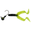 Mister Twister Double Tail Jig Combo, Black/Chartreuse, 1/4oz, 4in, 4/per Pack, DTR4-310
