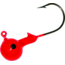 Mister Twister Round Jighead, 1/16 oz, Sz 4 Hook, Rocket Red, 4/Pack, RJH16-4-9R