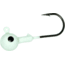 Mister Twister Round Jighead, 1/8 oz, Sz 1 Hook, White 4/Pack, RJH18-4-1