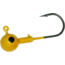 Mister Twister Round Jighead, 1/8 oz, Sz 1 Hook, Yellow 4/Pack, RJH18-4-2
