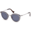 Moncler ML0018 Sunglasses - Shiny Light Ruthenium Frame Color, Blue Lens Color