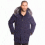 Moose Knuckles Algonquin Jacket - Men's-Midnight Navy/Silver Fox Fur-X-Large