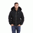 Moose Knuckles Men's Ballistic Bomber Insulated Jacket, Black With Black Fur, Extra Small, MK2000MB-291-XS