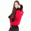 Moose Knuckles Debbie Bomber Jacket - Women's-Dark Red / Black Fur-Large