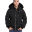 Moose Knuckles Ballistic Bomber - Men's-Black/Black Fur-Medium