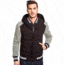 Moose Knuckles Quilted Varsity Hoodie - Men's-Black-X-Large