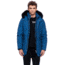 Moose Knuckles Stirling Parka Men's, Chambray Blue / Black Fur, S, MK4661MP-525-S