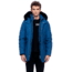 Moose Knuckles Stirling Parka Men's, Chambray Blue / Black Fur, S, MK4661MP-525-S