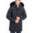 Moose Knuckles Stirling Parka - Mens-Navy/Black Fur-X-Small